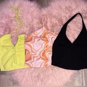 Spring Halter Crop Top Bundle - Hollister & Wild Fable